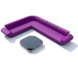 Modern sofa with table 3D Object | FREE Artlantis Objects Download